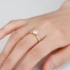 2021 Real Gold Plated Luxury 925 Sterling Silver 1CT D Color Moissanite VVS1 Jewelry Wedding