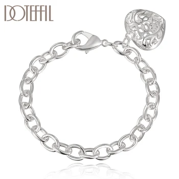 

DOTEFFIL 925 Sterling Silver Openwork Heart For Women Wedding Engagement Party Fashion Jewelry
