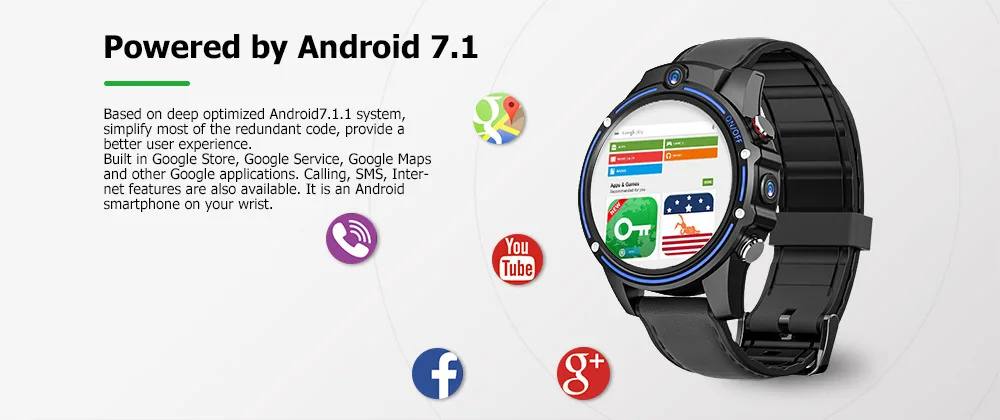 4G Smartwatch V9 Android 7,1 3 ГБ+ 32 Гб 1,6 AMOLED экран 5.0Mp две камеры 800 мАч батарея gps Смарт часы для мужчин для ios Android