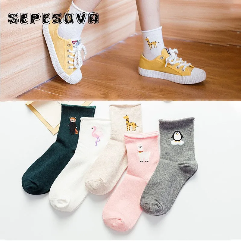 

Winter Christmas Women Socks Short Animal shape cartoon Fashion Female Warm cute Funny calcetines mujer skarpetki hip hop
