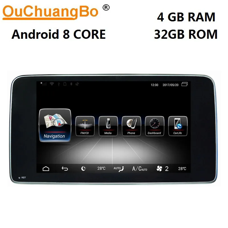 Ouchuangbo Android 8,0 медиаплеер gps радио для ML GL 2013 с 10,25 дюймовым 8 ядром 4 Гб+ 32 ГБ NBT система