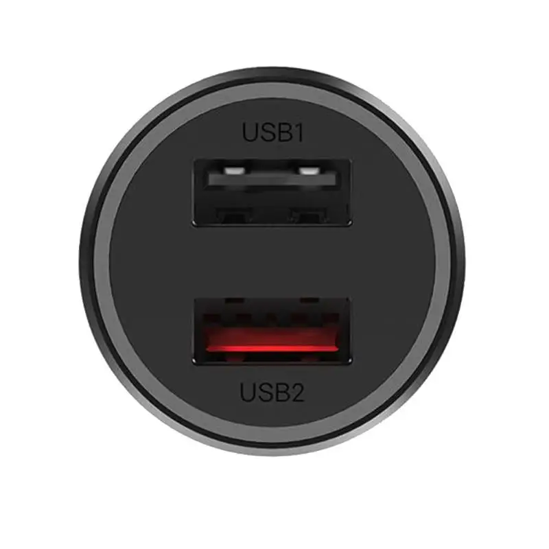 Xiaomi автомобильное зарядное устройство 37W с двумя usb-портами адаптер быстрой зарядки черный