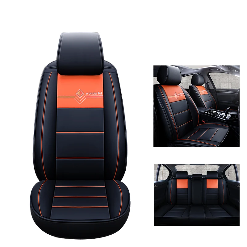 All surrounding PU Car Seat Covers Leather Car Seat Protector For Volkswagen PASSAT b5, b6, b7,b8 TIGUAN Polo SANTANA Gran