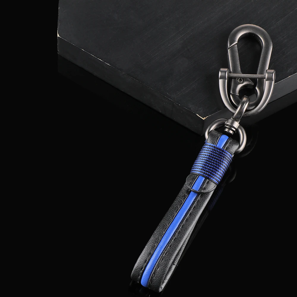 1 шт. модный кожаный брелок для ключей для мужчин Автомобильный ключ сумка с подвесками металлический брелок ручной работы