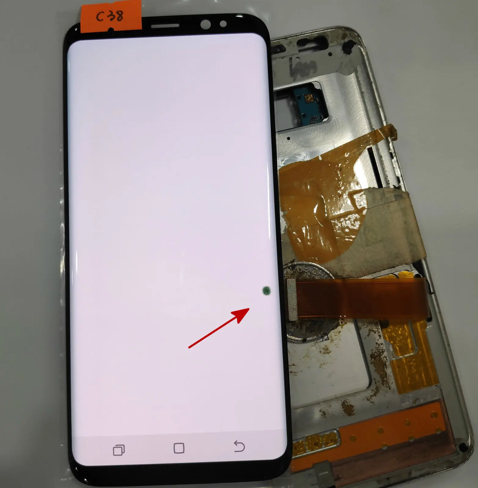 Замена ЖК-дисплея для samsung Galaxy S8 G950F G950 дефект ЖК-дисплей с сенсорным экраном дигитайзер с черным пятном