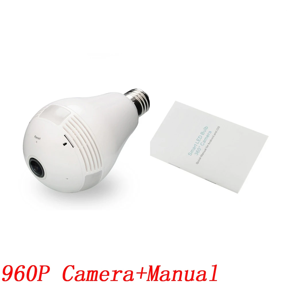 INQMEGA 960P панорамная лампа 360 градусов IP камера беспроводная WiFi "рыбий глаз" объектив HD лампа камера Внутренняя безопасность жилища камера - Цвет: option 4