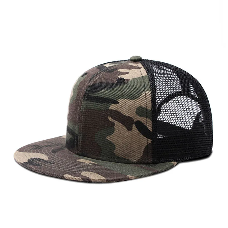 Летние Обувь с дышащей сеткой Snapback Бейсбол шапки Для мужчин Регулируемая Повседневное, мужские и женские бейсбольные кепки, Планас; Хип-хоп кепки с плоским козырьком Casquette Homme Luxe - Цвет: Камуфляж