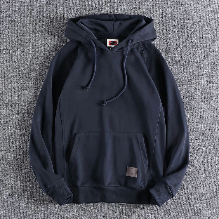 2021AutumnMensFashionHeavyWeight100CottonBritishRetroYouth