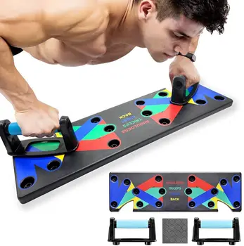 

9 in 1 Push Up Board Training System, Total Pushup Stands with Non-Slip Stickers Body Building Fitness Exercise