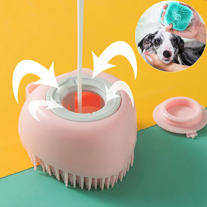 Pet Bath Massage Gloves Shower Brush Bathroom Short Hair Comb Soft Safety Silicone Accessories for Dogs Cats Bathing Tools | Дом и сад