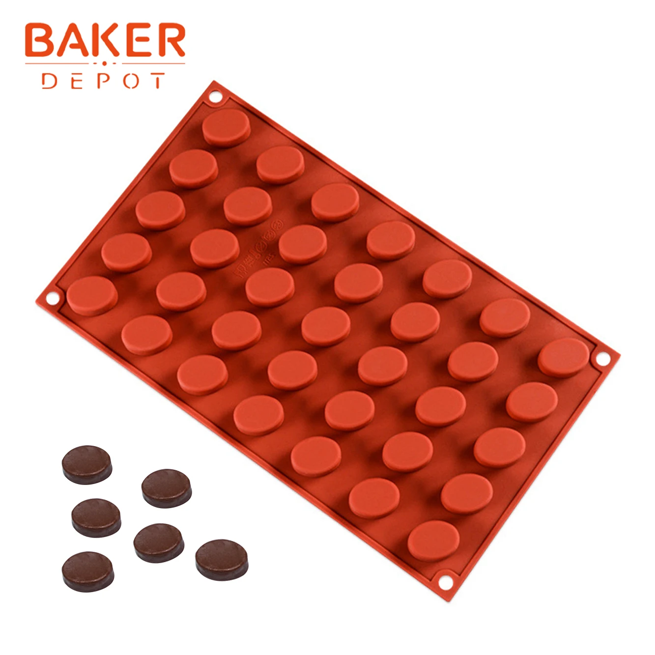 BAKER DEPOT мини-купольная силиконовая форма для конфет, шоколада, 35 полости, бисквит, клейкая форма, лоток для льда, украшение торта, инструмент