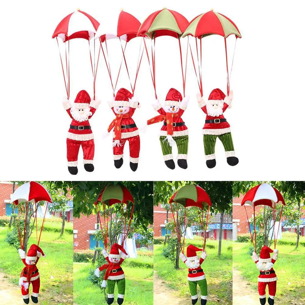 

Christmas Tree Hanging Decor Parachute Snowman Santa Claus Ornaments Xmas