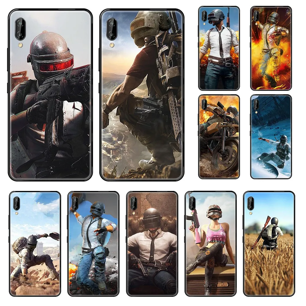 Горячая игра pubg роскошный художественный Чехол черный чехол для телефона Huawei Honor