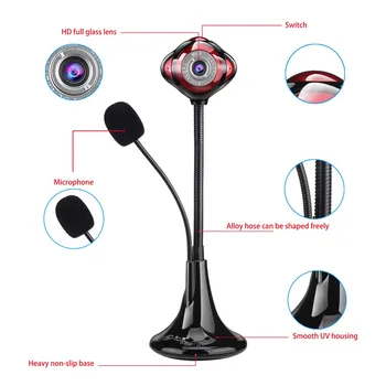

HD Webcam Desktop Computer PC Video Usb With Microphone Camera for Skype desktop computer presale