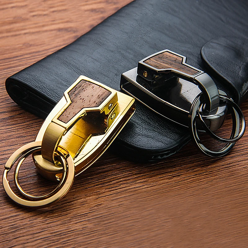 Men Leather Belt Loop Keychain with 2 Detachable Clips Key Holder Jewelry  Charms Belt Key Chain Car Key Ring Gifts 