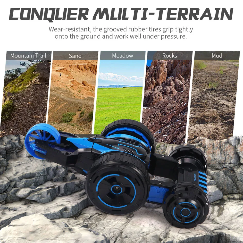 

Double Sided Off Road Race Remote Control 360 Degree Electric Children Gift Stunt Car Toys 2.4G