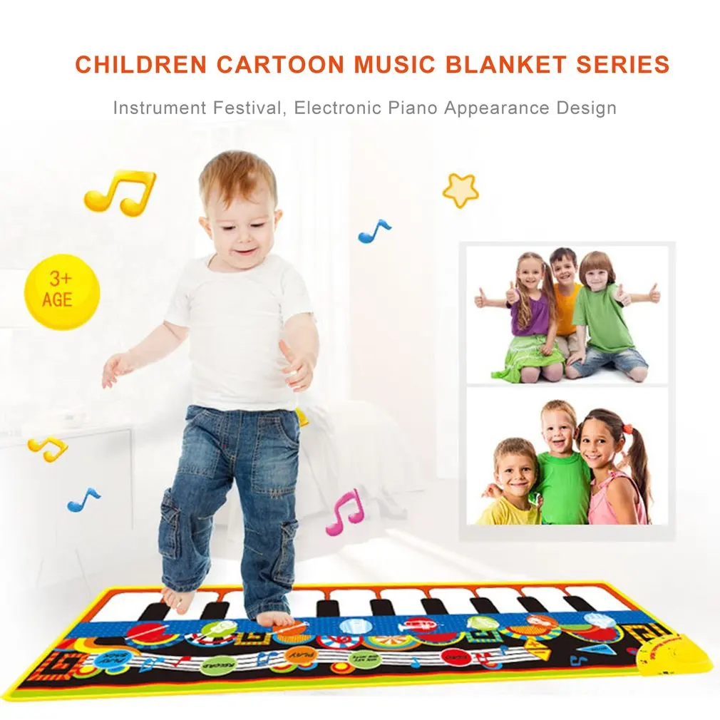 Детское пианино музыкальное одеяло Защита окружающей среды детская многофункциональная музыкальная игра ковер раннее образование ползающее одеяло