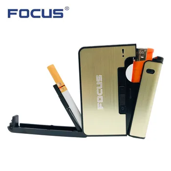 

Butane Gas Lighter Inside Cigarette Box Case 5pcs Cigarettes Holder Automatic Storage Box With Torch Flame Novelty Fancy Lighter