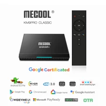 Smart tv Box Android 9,0 MECOOL KM9PRO CLASSIC 4K Amlogic S905X2 2GB16GB Google сертифицированная 2,4G WiFi Bluetooth 4,0 приставка