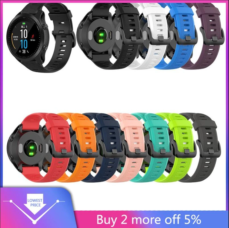 Сменный силиконовый ремешок на запястье для Garmin Forerunner 945/935/Fenix 5/Plus, светильник различных цветов, гибкий, модный