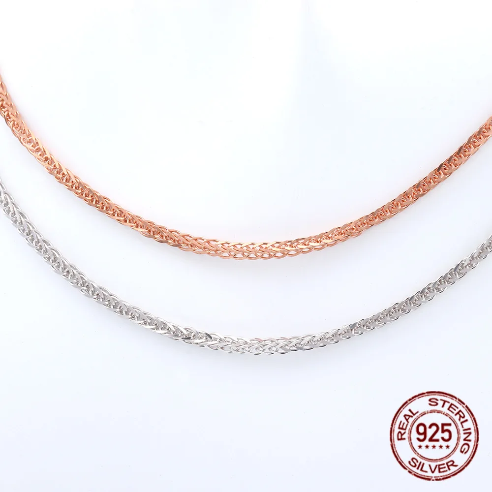 

Concise Pure Silver Necklace Ma'am S925 Silver 35 Shi Bi Increase All-match Pendant Chain Single Chain Chain 45-50cm