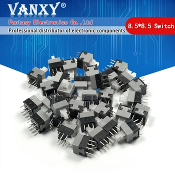 

20PCS 8.5X8.5MM 8.5*8.5MM 8.5*8.5 Self-locking Switch DIP 6 Pins Tactile Pushbutton Key Switch Wholesale
