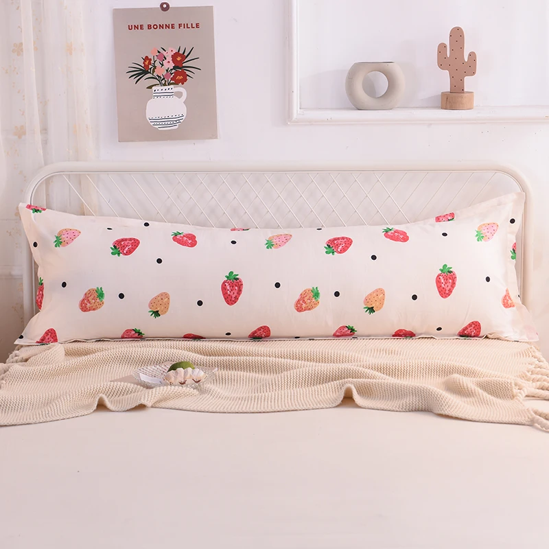 Pillowcases Pillow Sack Cover Case Print Cotton 46x120cm 46x180cm 40 100% Woven Double Long Strawberry Multi-color Optional #/ | Дом и сад