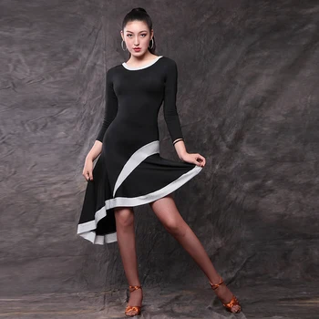 

Custom Made Latin Dance Dress Competition Clothes Samba Tango Dress Women Girls Latin Dance Long Sleeves Performance Costume