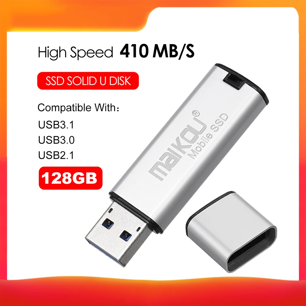 Мобильный Внешний SSD 64G 128G 256G USB жесткий диск вращающийся высокоскоростной USB флэш-диск USB3.0 Внешний SSD для ПК компьютера