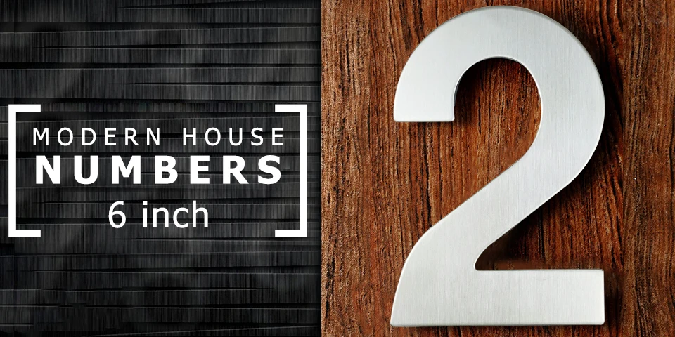 ao ar livre prata 6 polegadas. números