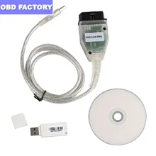 VAG puede PRO V5.5.1 con FTDI FT245RL Chip VCP OBD2 interfaz de diagnóstico soporte de Cable USB Bus UDS línea K con USB Dongle