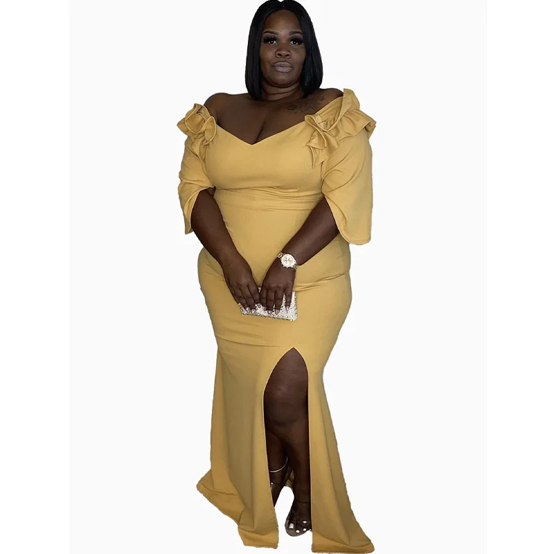 

Plus Size Dresses for Women 4xl 5xl African Women Short Sleeve V-neck Long Dress African Dresses for Women Maxi Dress