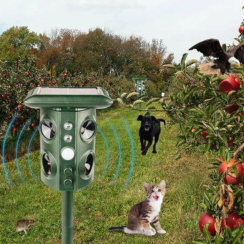 

Solar Energy Animal Repeller Multifunction Waterproof Anti-theft Sensor Outdoor Dog Mouse Snake kangaroo Alarm Drive Repeller