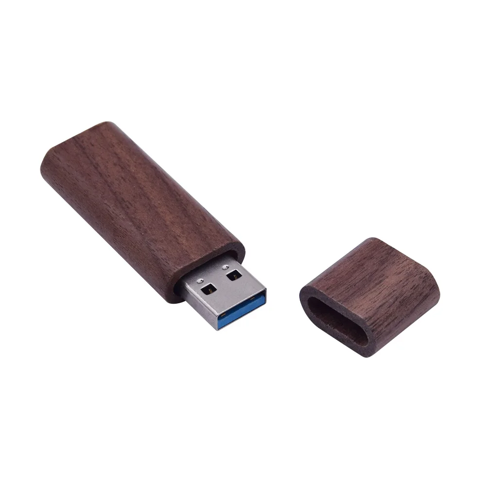 walnut Usb+ коробка Usb 3,0 Usb флэш-накопитель Бесплатный пользовательский флэш-накопитель с логотипом реальная емкость 8g 16g 32g 128g 64g высокоскоростная карта памяти, Флеш накопитель - Цвет: walnut