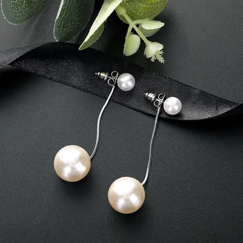 

Promotion Earings Oorbellen 2020 New Long Size Pearl Earrings South Korea Joker Web Celebrity Pendant Female Temperament Brincos