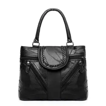 

Women Girls Sheepskin Leather Handbag Shoulder Bag Purse Tote Messenger Satchel