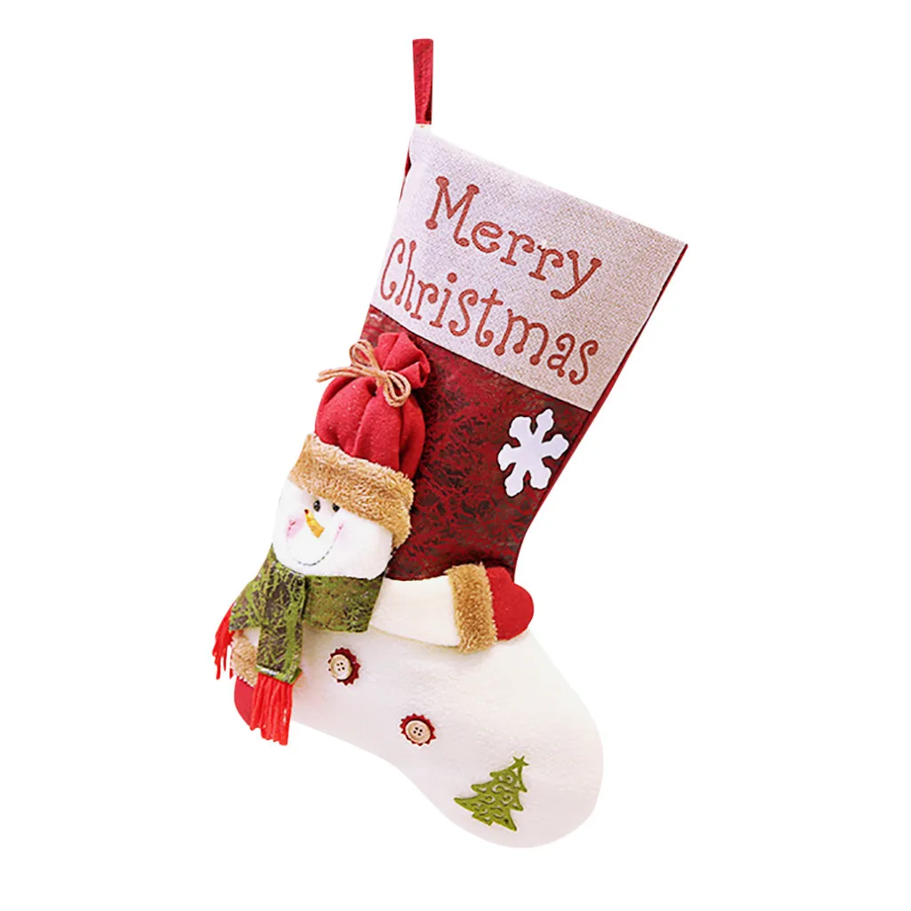 Рождественский подарок, рождественский чулок, мини-носок, Санта-Клаус, конфета, Подарочная сумка, Рождественская елка, подвесной декор, рождественские чулки, украшения