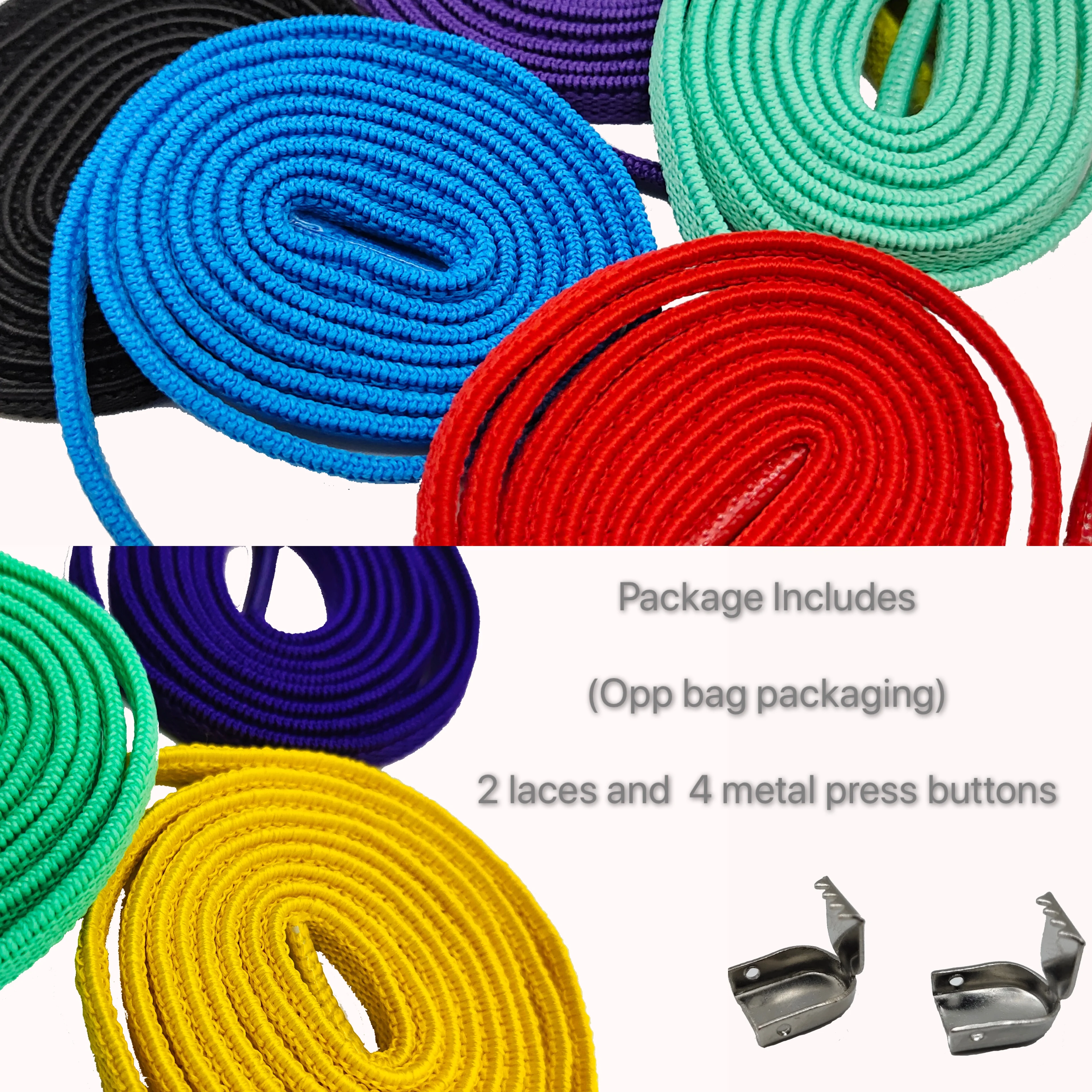 

9 colors of lazy trend metal buckle shoelace easy to put on and take off elastic shoelace lazy shoelace fast shoelace