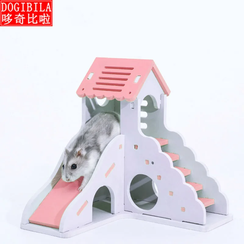 Хомяк спальное гнездо цвет маленький домик игрушка Медвежонок двухслойный Вилла