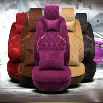 

GEEAOK car seat covers faux fur car seat cushion for Chevrolet sail Kewozi Cruze Malibu Copaci Kewozi car styling auto accessori