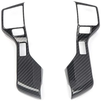 

2PCS Carbon Fibre Steering Wheel Side Switch Cover Strip Decor Trim Car Accessories for Toyota Tacoma 4Runner 2016-2020