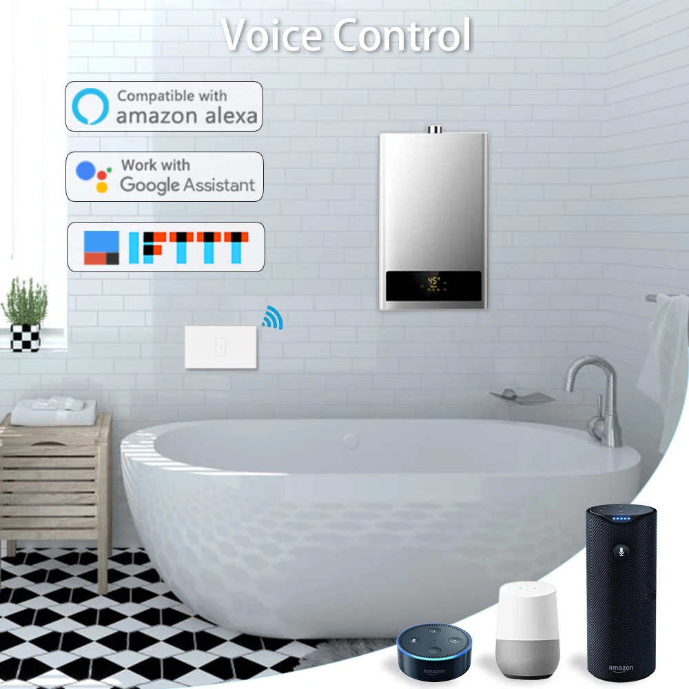 WiFi смарт-котел водонагреватель переключатель 4400 Вт приложение таймер Sechdule включения выключения голосового Управление Google Home для ios/Android