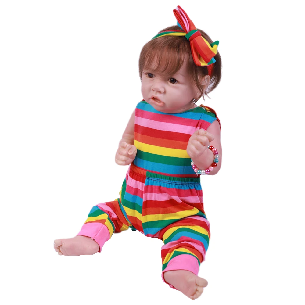 2" 50 см Bebe Reborn игрушки для детей, куклы для малышей, мягкие виниловые игрушки для девочек, силиконовые Фигурки для детей