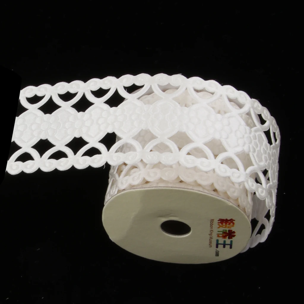 38mm 2pcs Yards Lace Fabric Trim Ribbon Tape Set Self Adhesive DIY Craft Scrapbooking Decorative Lace Tape Lace Ribbon