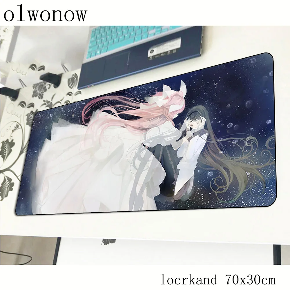 Homura Akemi коврик для мыши геймер Kawaii 700x300x3 мм игровой коврик для мышки для ноутбука Аксессуары для ПК ноутбук резиновый коврик эргономичный коврик