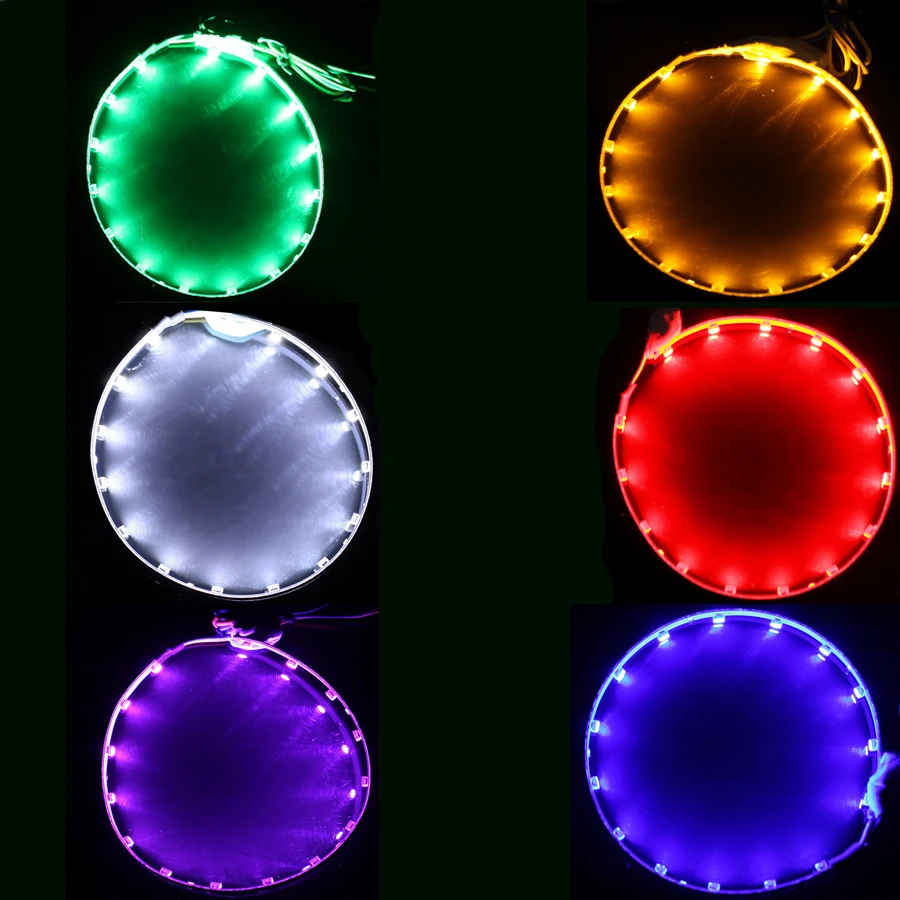 POSSBAY Demon 15 Led Light Devil Eyes Red/Blue/White/Purple/Green/Yellow Car Lights Auto Halo Ring Fog Lamp Universal | Автомобили и