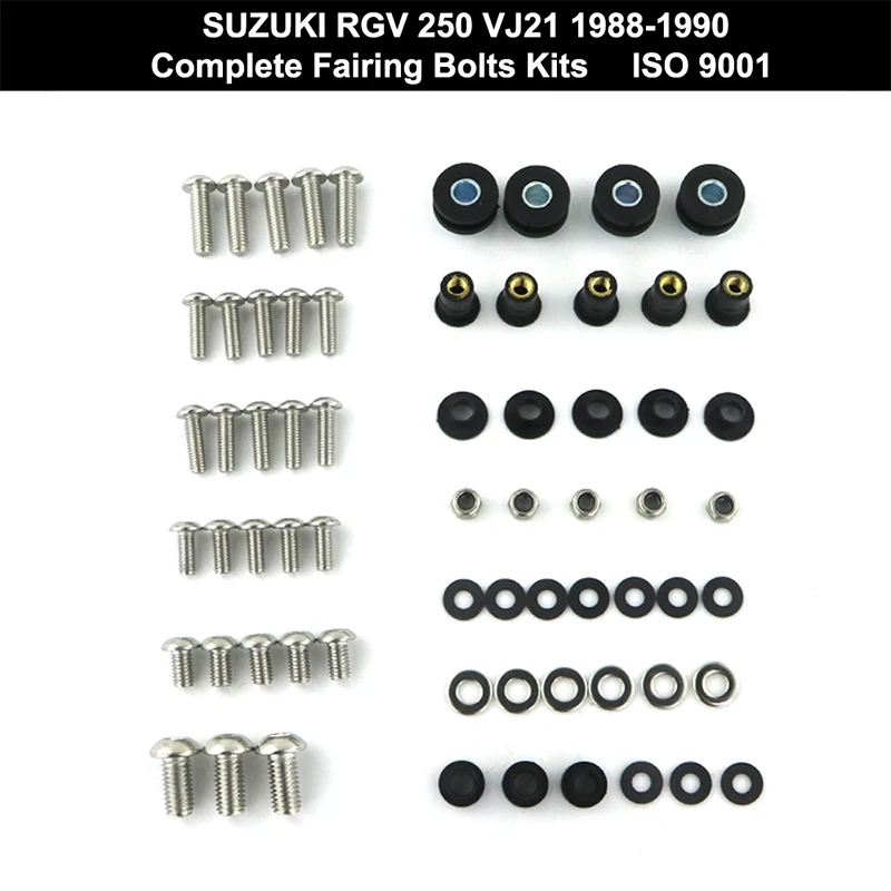 Подходит для Suzuki RGV 250 VJ21 1988 1989 1990 Полный Комплект болтов обтекателя зажимы гайки