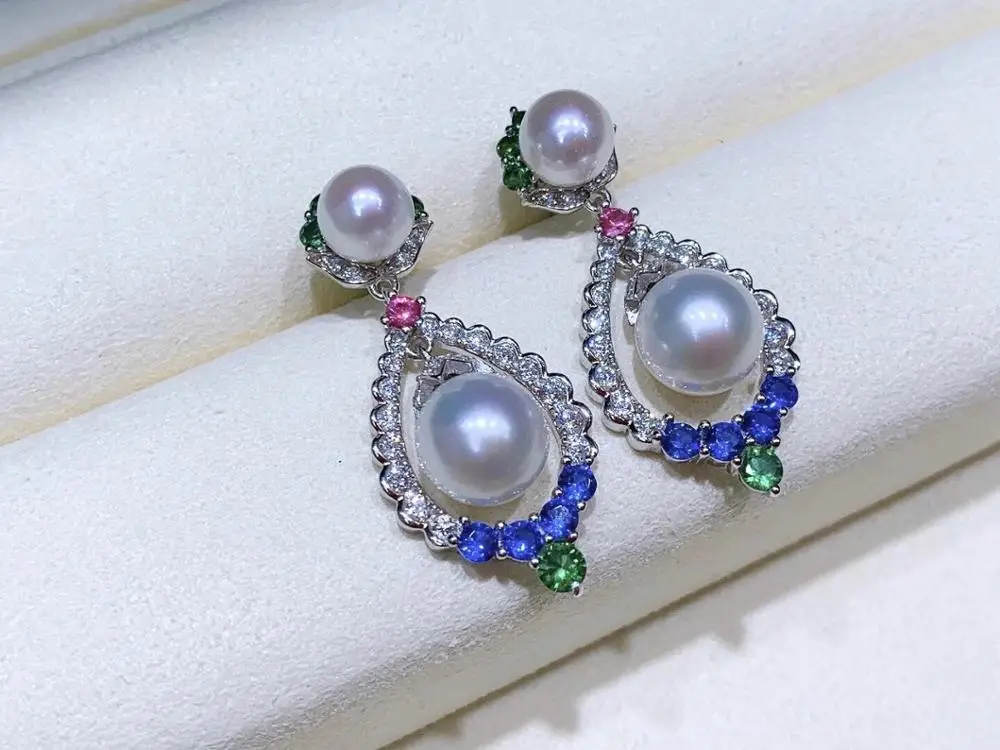 

Новое поступление, фурнитура для сережек из стерлингового серебра 925 пробы, базовые крепления, ювелирные детали, аксессуары для жемчуга, бусины, агат, нефрит, хрусталь