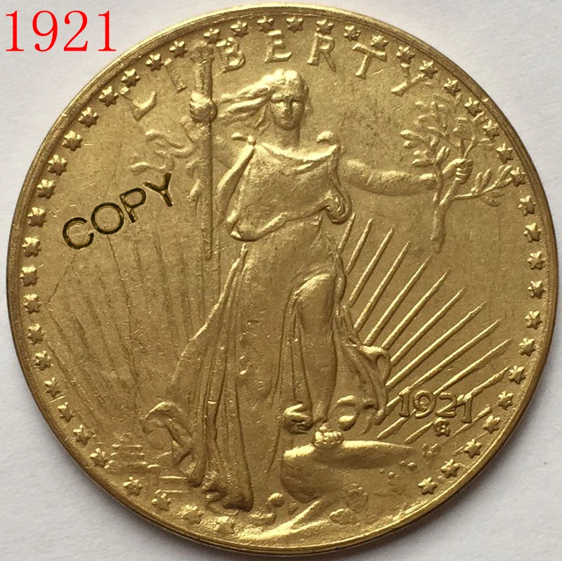 США 1921 $20 St. Копия монеты с изображением гауденция|Безвалютные монеты| |