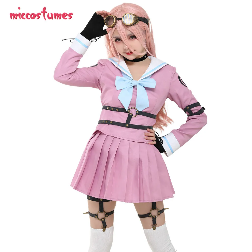 Danganronpa V3 Killing Harmony Iruma Miu Cosplay Costume School Uniform Dress 